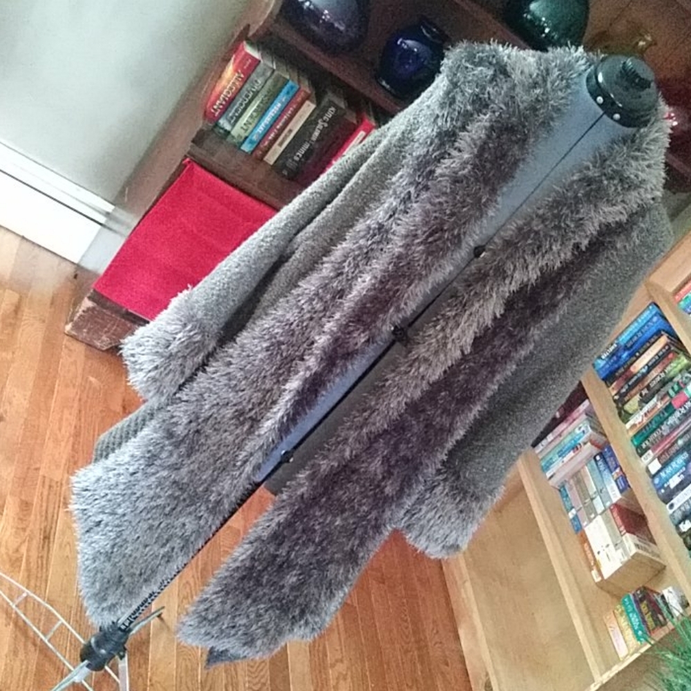 Long Fuzzy Cardigan - Picture 1 of 6